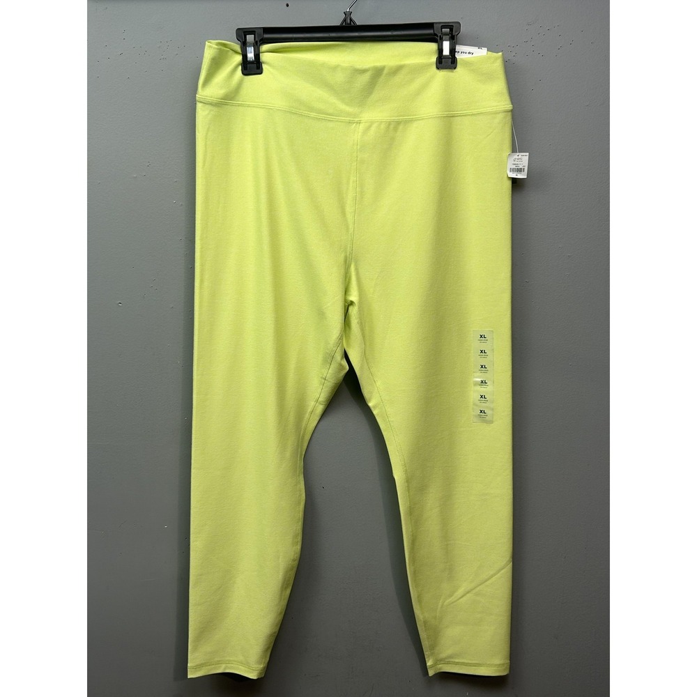 Old Navy‎ Leggings Womens XL Yellow High-Rise 7/8 Ankle Cloud+ Go-Dry Yoga Pants